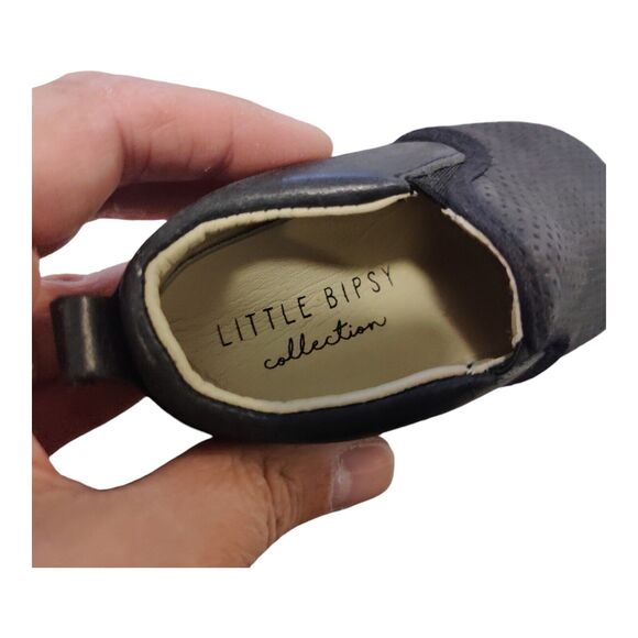 Little Bipsy Lucas Slide On Baby/Crib Shoes Black Boys Size 3 (12-18Months) - Picture 5 of 7